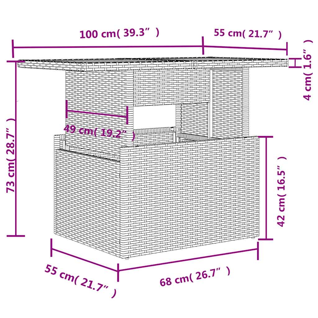 Vidaxl 7-tlg. Garten-sofagarnitur Mit Kissen Schwarz Poly Rattan vidaXL - Bild 40 von 41