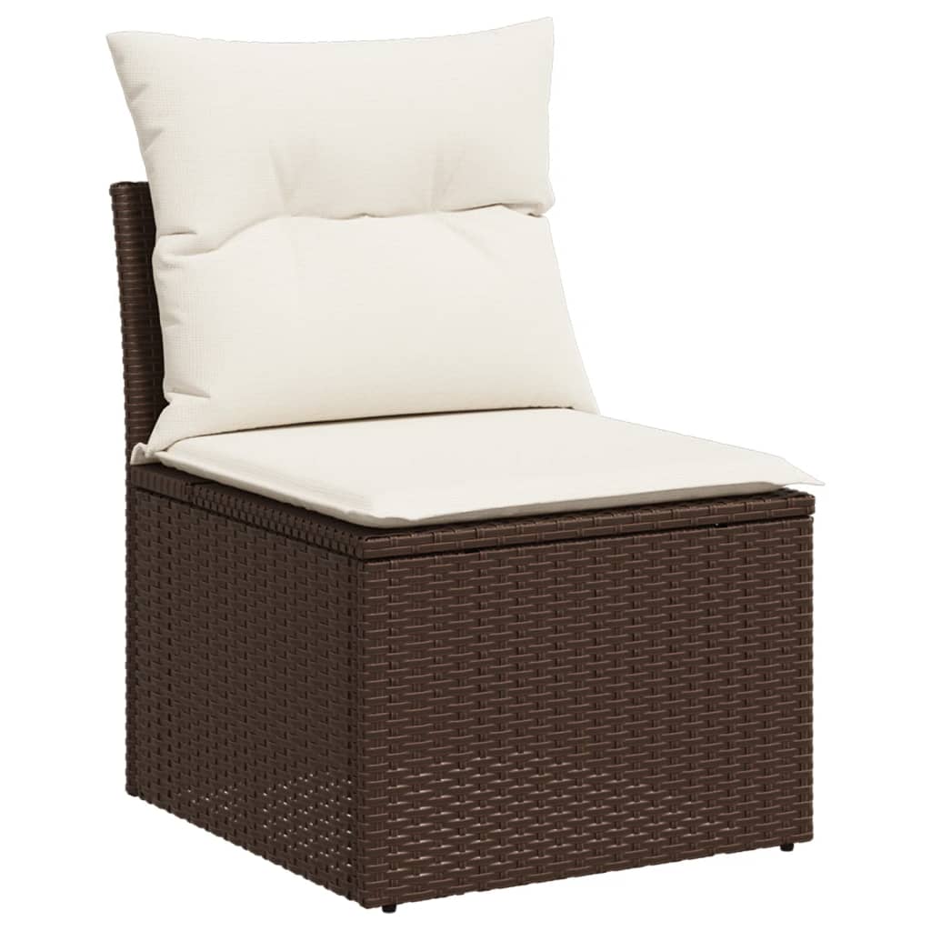 Thumbnail - vidaXL 9-tlg. Garten-Sofagarnitur mit Kissen Braun Poly Rattan