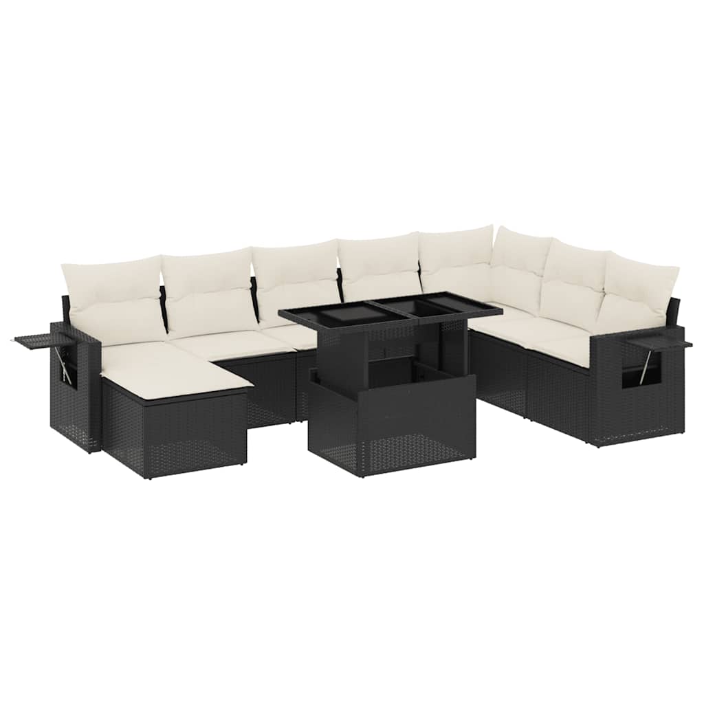 Thumbnail - vidaXL 8-tlg. Garten-Sofagarnitur mit Kissen Schwarz Poly Rattan