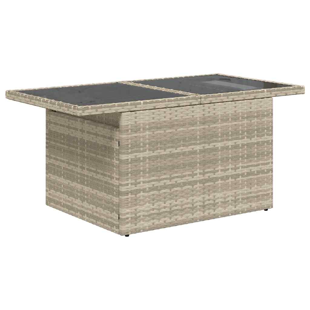 vidaXL 8 részes világosszürke polyrattan kerti ülőgarnitúra párnával