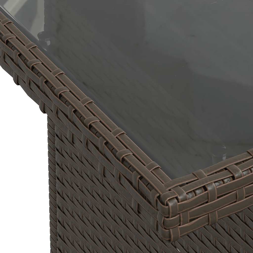 vidaXL 10-teiliges Gartensofa-Set mit Kissen, braun, Polyrattan – Bild 9