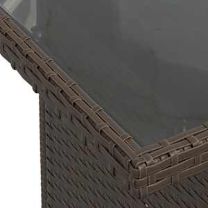 Vrtna sedežna garnitura 11-delna z blazinami rjava poli ratan - slika 10