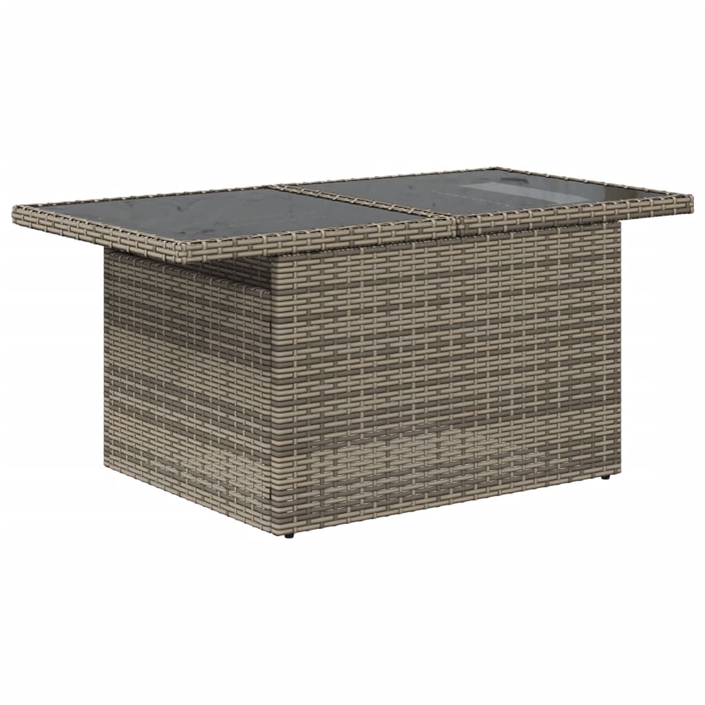 vidaXL 8-delige Loungeset met kussens poly rattan grijs afbeelding