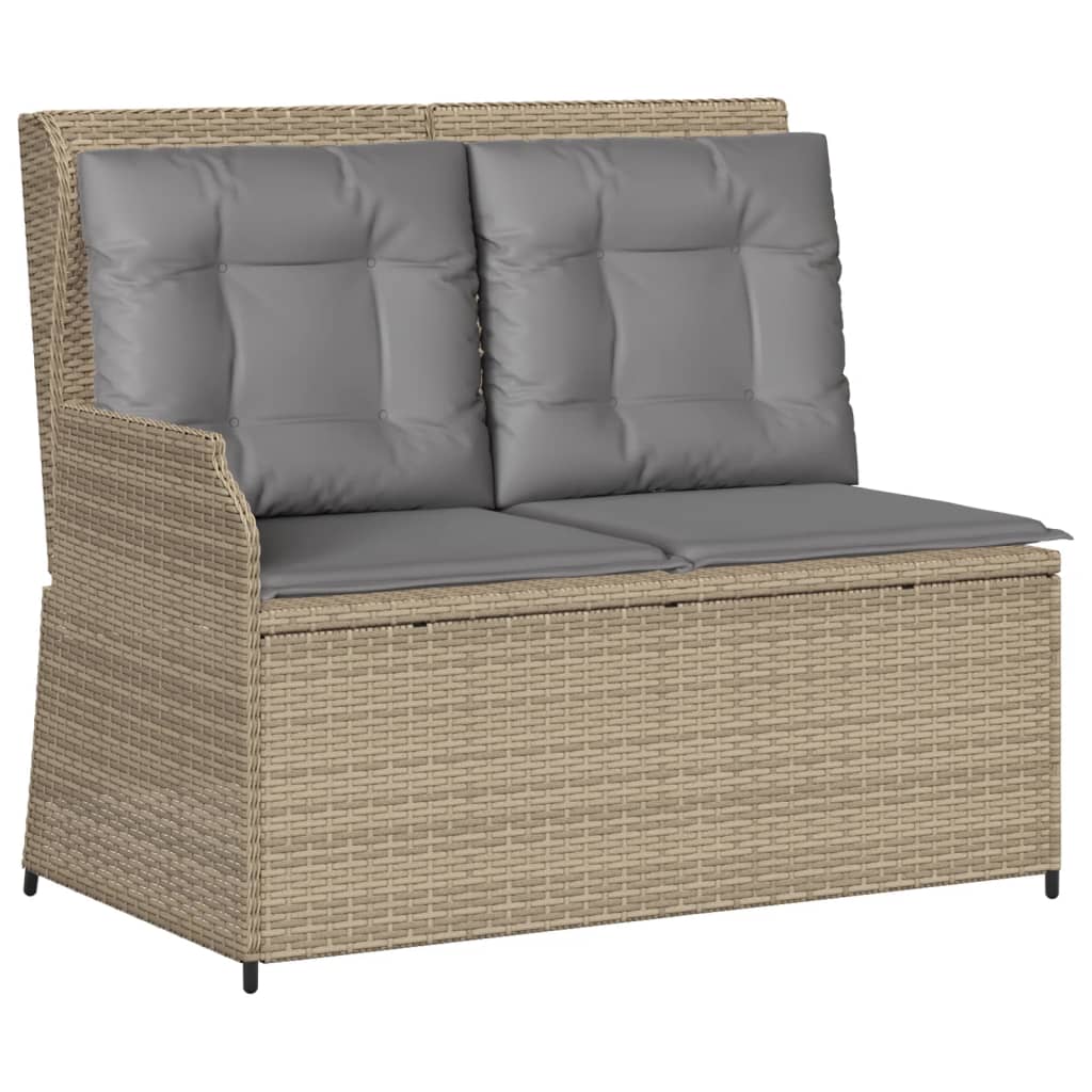 Thumbnail - vidaXL 5-tlg. Garten-Lounge-Set mit Kissen Beige Poly Rattan
