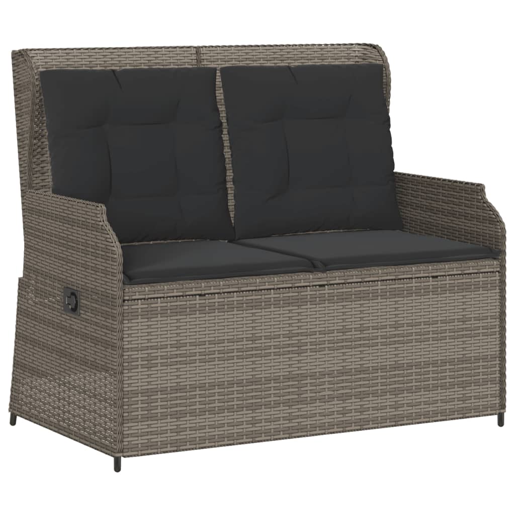 Thumbnail - vidaXL 3-tlg. Garten-Lounge-Set mit Kissen Grau Poly Rattan
