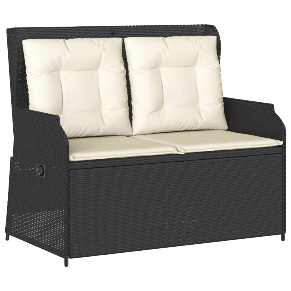 Thumbnail - vidaXL 3-tlg. Garten-Lounge-Set mit Kissen Schwarz Poly Rattan