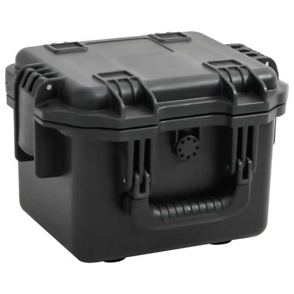 vidaXL kaasaskantav transpordikohver, must, 30x24,5x20 cm, PP
