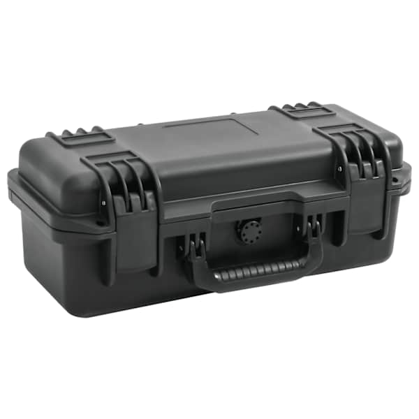 vidaXL kaasaskantav transpordikohver, must, 46,5x21,5x17,5 cm, PP