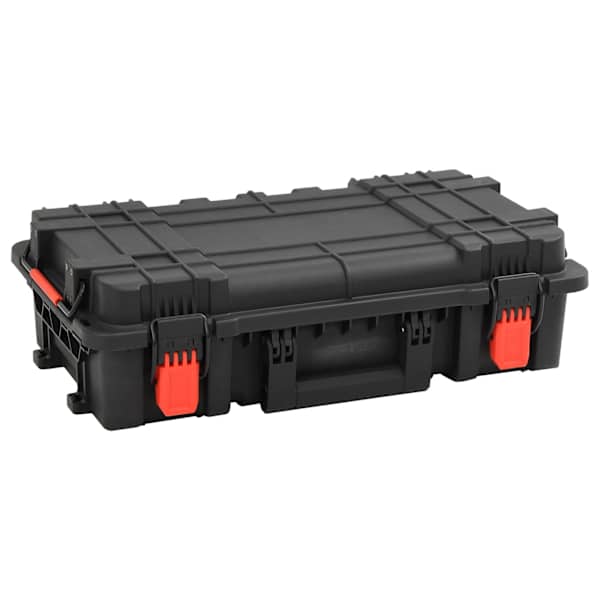 vidaXL kaasaskantav transpordikohver, must, 56,5x34x16 cm, PP