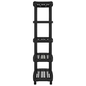Úložný regál 5patrový černý 93,5 x 45,5 x 194,5 cm PP - obrázek 4