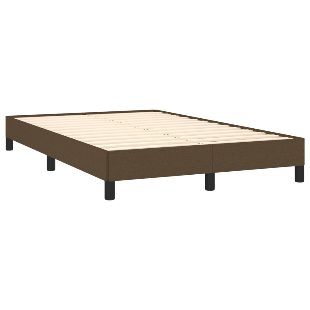 vidaXL Bedframe zonder matras 120x190 cm stof donkerbruin afbeelding