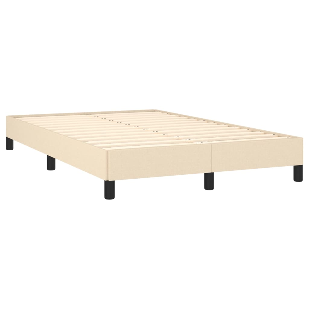 vidaXL Bedframe zonder matras 120x190 cm stof crèmekleurig afbeelding