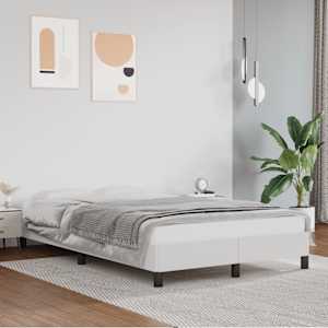 Rám postele bez matrace bílý 120x190 cm umělá kůže - obrázek 1
