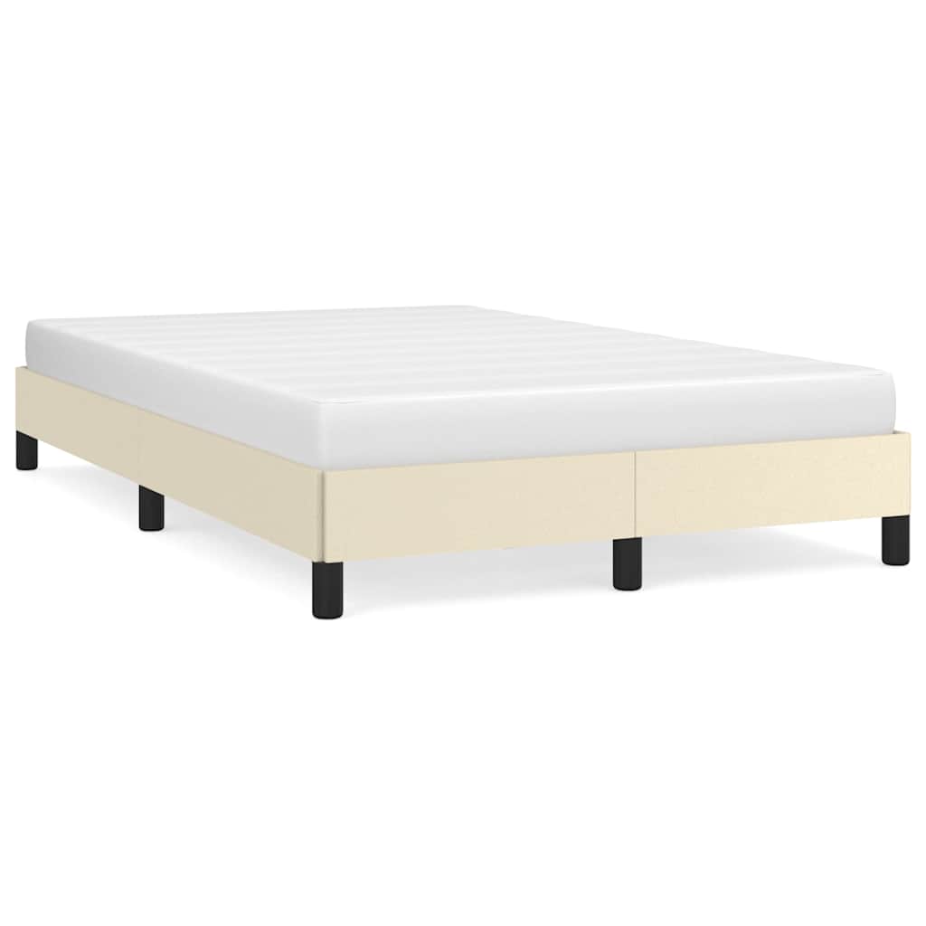 vidaXL Bedframe zonder matras 120x190 cm kunstleer crème, foto 3