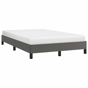 Rám postele bez matrace šedý 120x190 cm umělá kůže - obrázek 4