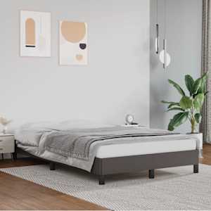 Rám postele bez matrace šedý 120x190 cm umělá kůže - obrázek 1