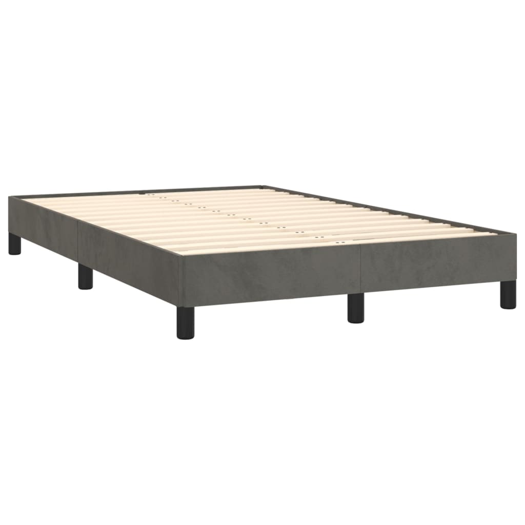 vidaXL Bedframe zonder matras 120x190 cm fluweel donkergrijs afbeelding