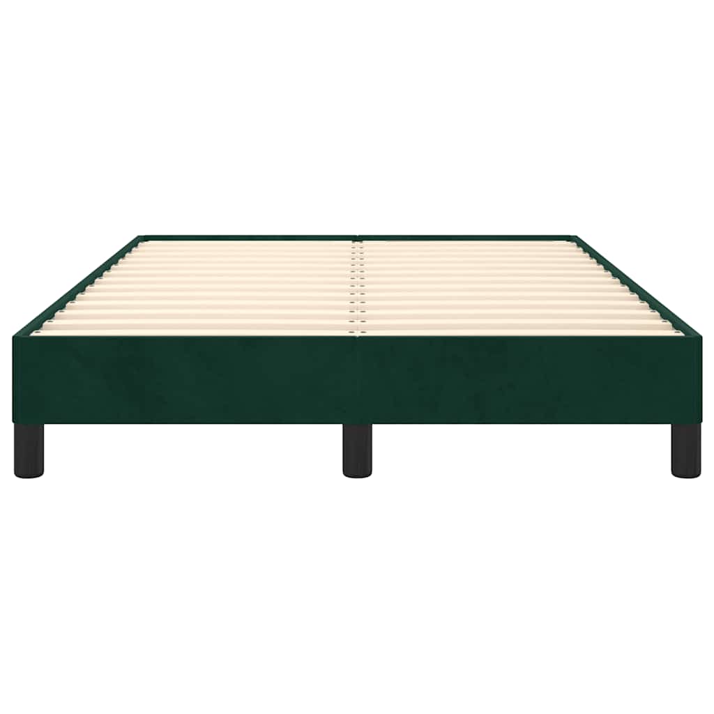 vidaXL Bedframe zonder matras 120x190 cm fluweel donkergroen groen, foto 4