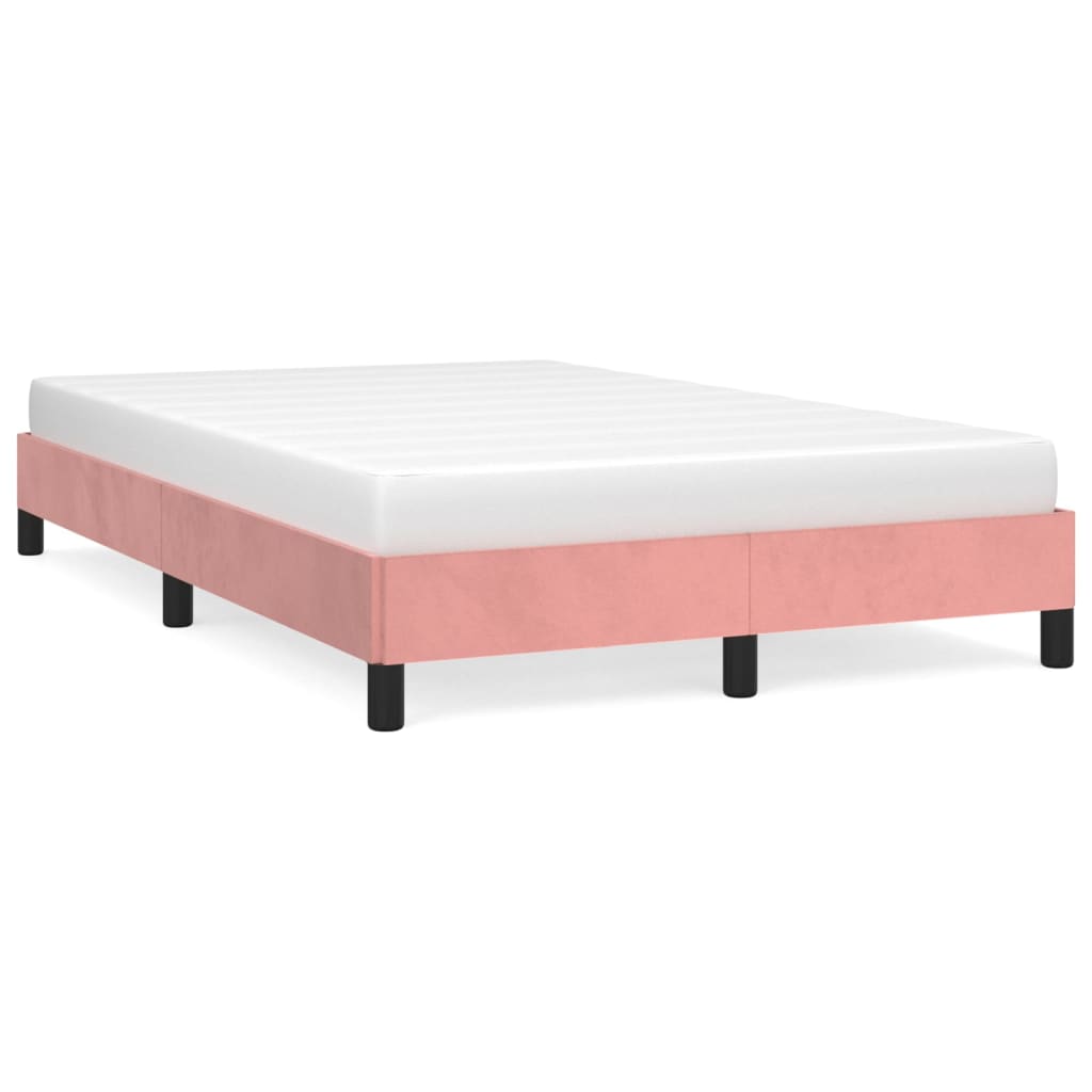 vidaXL Bedframe zonder matras 120x190 cm fluweel roze, foto 3