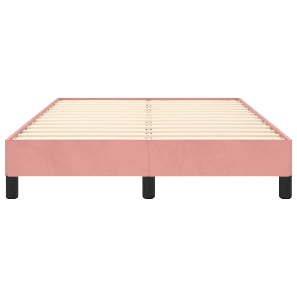 vidaXL Bedframe zonder matras 120x190 cm fluweel roze, foto 4
