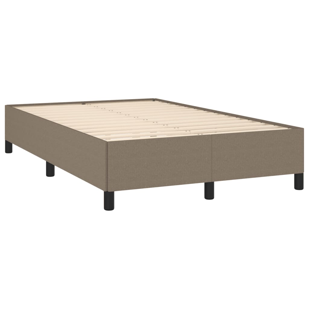 vidaXL Bedframe zonder matras 120x190 cm stof taupe afbeelding