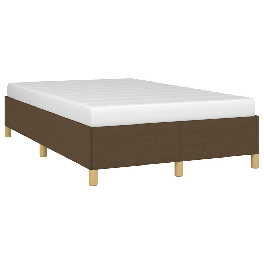 vidaXL Bedframe zonder matras 120x190 cm stof donkerbruin afbeelding