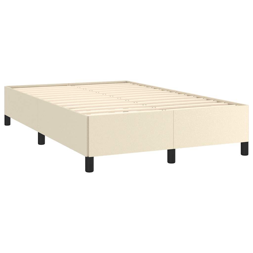 vidaXL Bedframe zonder matras 120x190 cm kunstleer crème, foto 2