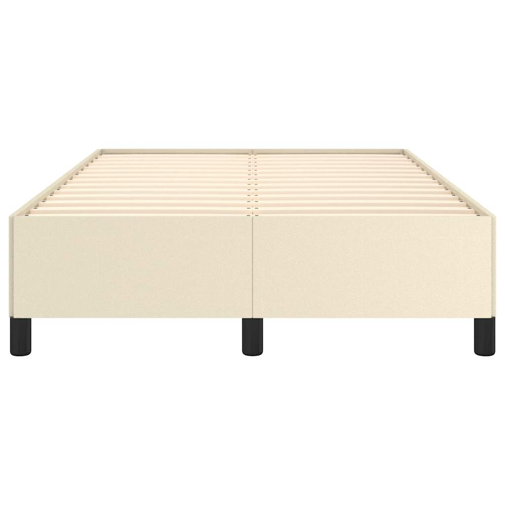 vidaXL Bedframe zonder matras 120x190 cm kunstleer crème, foto 4
