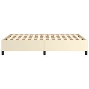 Rám postele bez matrace krémový 120x190 cm umělá kůže - obrázek 6