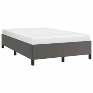 Rám postele bez matrace šedý 120x190 cm umělá kůže - obrázek 4