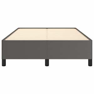 Rám postele bez matrace šedý 120x190 cm umělá kůže - obrázek 5