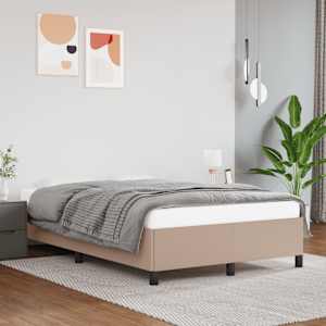 Rám postele bez matrace cappuccino 120x190 cm umělá kůže - obrázek 1