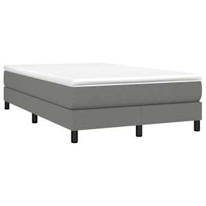 Box spring postel s matrací tmavě šedá 120x190 cm textil - obrázek 2