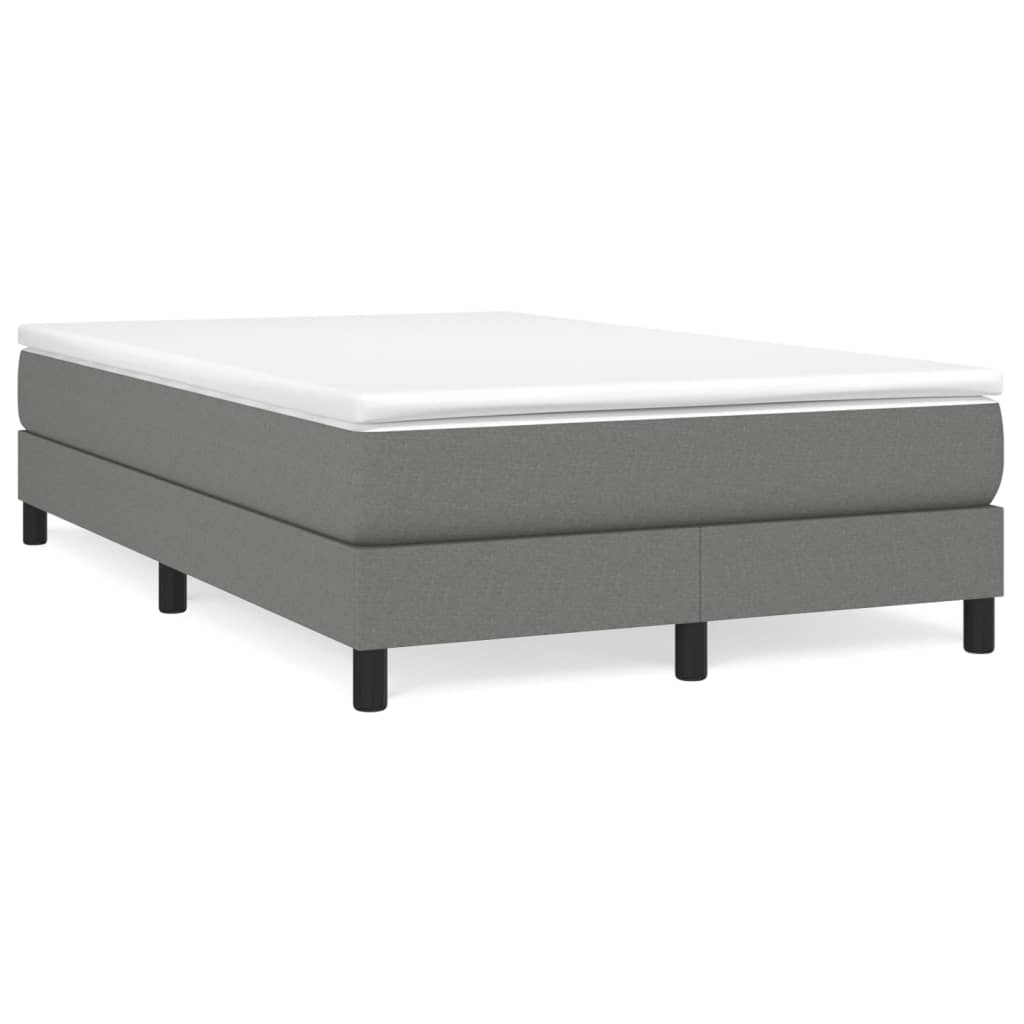 Boxspringbett mit Matratze Dunkelgrau 120×190 cm Stoff