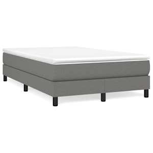Box spring postel s matrací tmavě šedá 120x190 cm textil - obrázek 1
