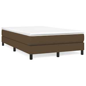 Box spring postel s matrací tmavě hnědá 120x190 cm textil - obrázek 1