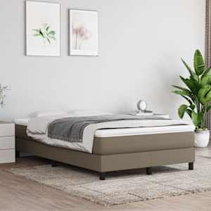 Box spring postel s matrací taupe 120x190 cm textil - obrázek 3