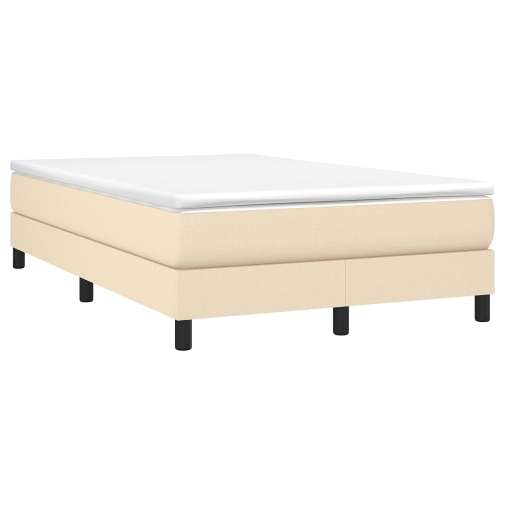vidaXL Boxspring met matras stof crèmekleurig 120x190 cm, foto 3
