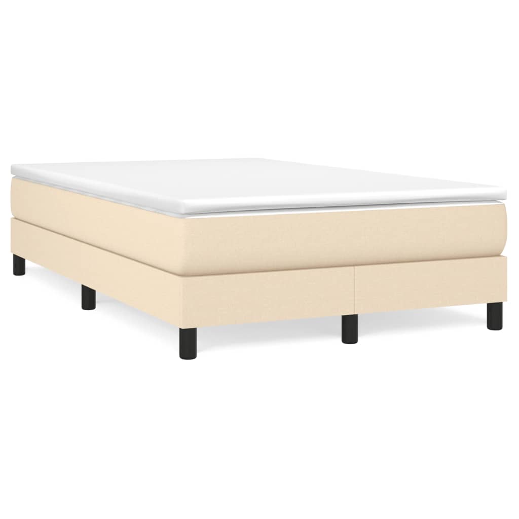 Boxspringbett mit Matratze Creme 120×190 cm Stoff