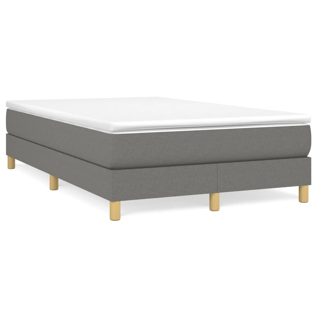 Boxspringbett mit Matratze Dunkelgrau 120×190 cm Stoff