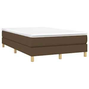 Box spring postel s matrací tmavě hnědá 120x190 cm textil - obrázek 2
