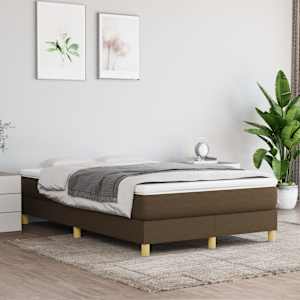 Box spring postel s matrací tmavě hnědá 120x190 cm textil - obrázek 3