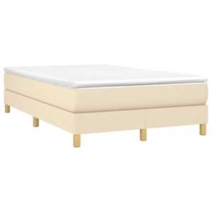 Box spring postel s matrací krémová 120x190 cm textil - obrázek 2