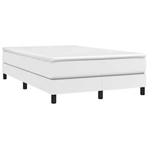 Box spring postel s matrací bílá 120x190 cm umělá kůže - obrázek 2