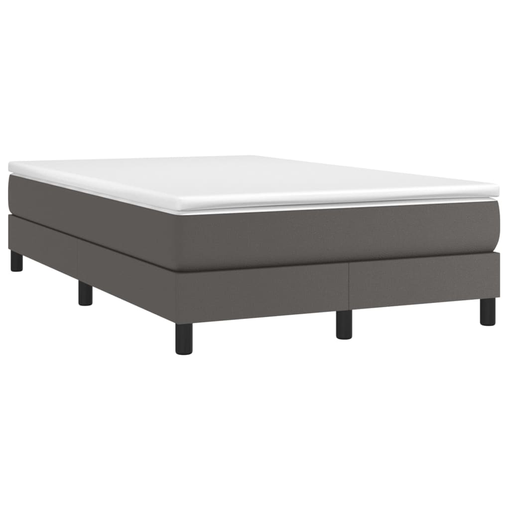 VidaXL Boxspring Posteľ S Matracom Sivá 120x190 Cm Umelá Koža