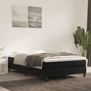 Box spring postel s matrací černá 120 x 190 cm samet - obrázek 3