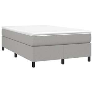 Box spring postel s matrací světle šedá 120x190 cm textil - obrázek 2