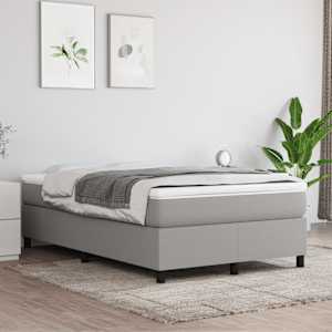 Box spring postel s matrací světle šedá 120x190 cm textil - obrázek 3
