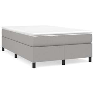 Box spring postel s matrací světle šedá 120x190 cm textil - obrázek 1