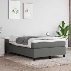 Box spring postel s matrací tmavě šedá 120x190 cm textil - obrázek 3